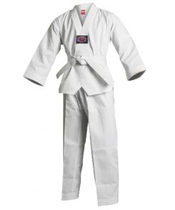 Võ phục Taekwondo cổ trắng hiệu Tân Việt đỏ xuất khẩu